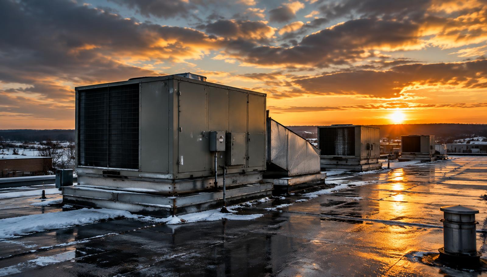 Commercial HVAC rooftop units serviced by Sutton Mechanical in Sussex, WI